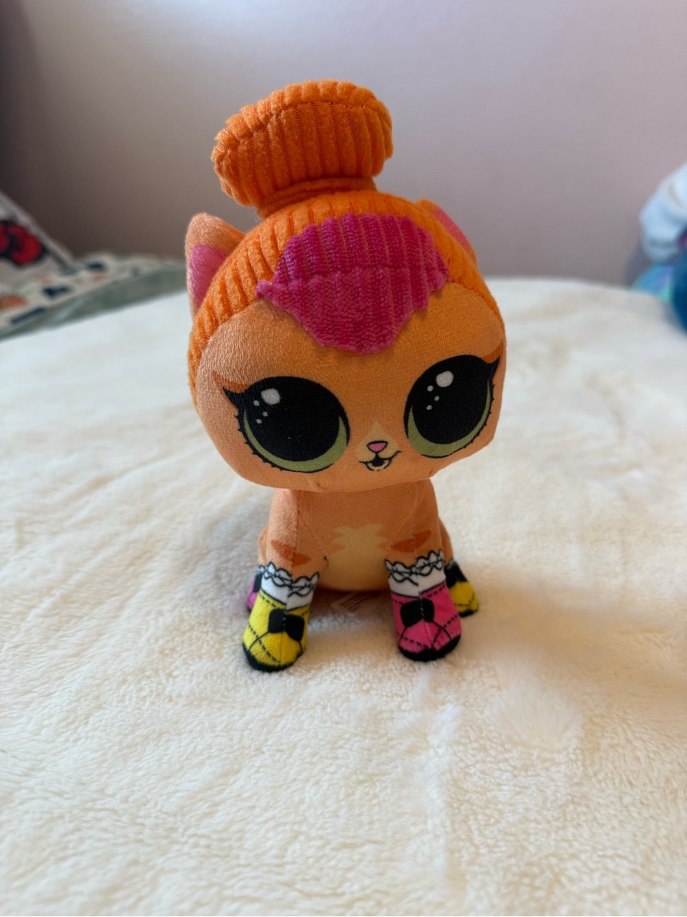 LOL Surprise Pets Neon Kitty Plush Stuffed Animal 8" Orange Toy Factory